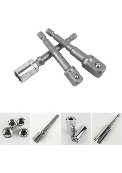 3 Adet 3 Adet 1/4 3/8 1/2 "hex Elektrikli Matkap Ucu Sürücü Soket Uçları Seti Adaptör Anahtarı Kol Uzatma Çubuğu Elektrikli Tornavida Uçları Aracı (Yurt Dışından)