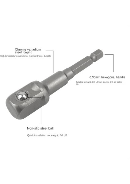 3 Adet 3 Adet 1/4 3/8 1/2 "hex Elektrikli Matkap Ucu Sürücü Soket Uçları Seti Adaptör Anahtarı Kol Uzatma Çubuğu Elektrikli Tornavida Uçları Aracı (Yurt Dışından)
