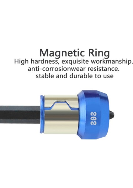 Mavi Set Manyetik Bit Tutucu Alaşım Elektrikli Tornavida Kafa Manyetik Halka Uçları Phillip Matkap Ucu Için Korozyon Önleyici Güçlü Magnetizer (Yurt Dışından) modelleri