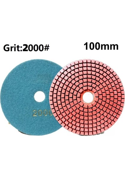 2000GRIT 4 Inç 100MM Kuru/ıslak Elmas Parlatma Pedleri Esnek Taşlama Diskleri Granit Mermer Taş Beton Zemin Parlatma Parçası Aracı (Yurt Dışından)