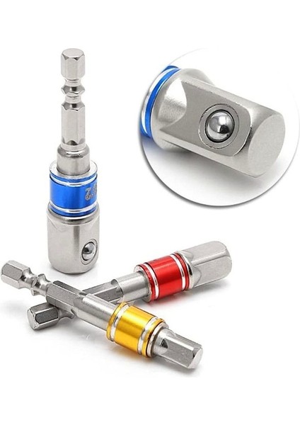 Gümüş 3 Adet Matkap Soket Adaptörü Darbeli Matkap Uzatma Matkap Uçları Bar Soket Adaptörü 1/4 3/8 1/2 Boyutu Hex Shank Kare Kafa Matkap Ucu (Yurt Dışından) fiyatları