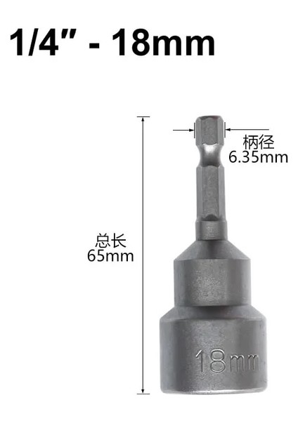18MM 6-19MM 1/4 "hex Soket Kol Nozulları Somun Sürücü Tornavida Seti Elektrikli Matkaplar Için Matkap Ucu Adaptörü Darbeli Sürücüler Soket Seti (Yurt Dışından)