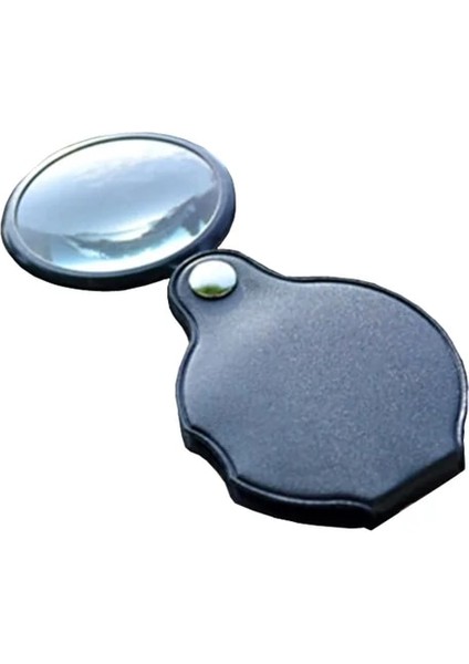 Siyah 10X 10X Mini Cep Katlanır Büyüteç Yüksek Kaliteli Cam Lens Taşınabilir Takı Büyüteç Yaşlı Adam Okuma Hd Gözlük Büyüteç (Yurt Dışından)