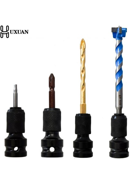 YHBI038-A4 1/2 Inç Kare Ila 1/4 Inç Altıgen Cırcır Soket Anahtarı Soket Adaptör Anahtarı (Yurt Dışından)