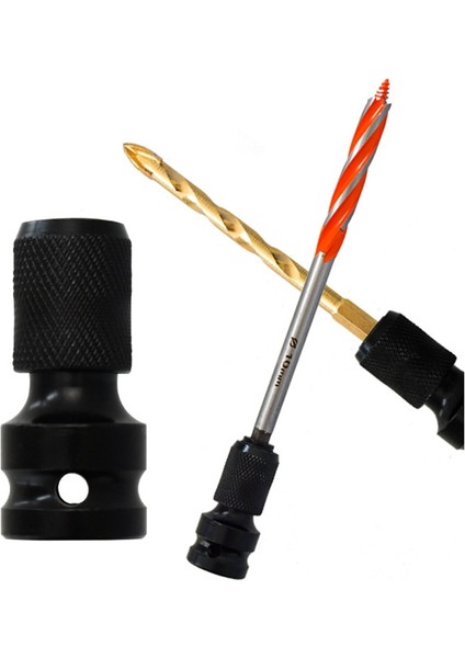 YHBI038-A4 1/2 Inç Kare Ila 1/4 Inç Altıgen Cırcır Soket Anahtarı Soket Adaptör Anahtarı (Yurt Dışından)