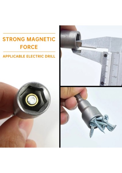 12MM Lokma Anahtar 6-19MM 1/4 ''şap Altıgen Kollu Nozullar Vida Somun Anahtarı Aracı Seti Adaptörü Matkap Ucu Tamir El Aleti Tornavida (Yurt Dışından)