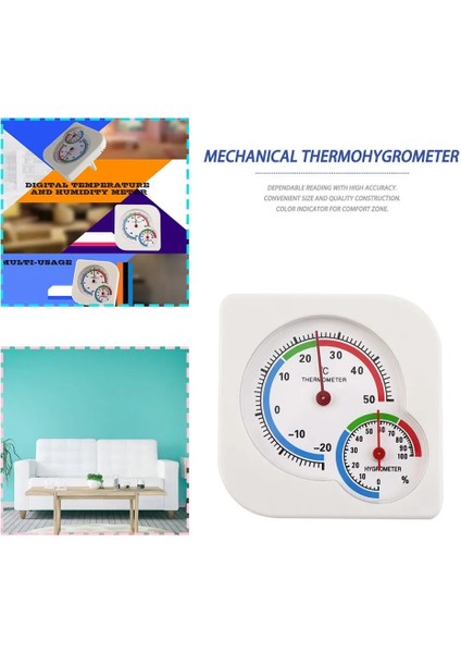 Beyaz Kapalı Dış Mekan 2 In 1 Mıni Islak Higrometre Nem Termometre Sıcaklık Ölçer Mekanik Klasik Ev Kullanımı Iç Mekan Dış Mekan (Yurt Dışından) fırsatları