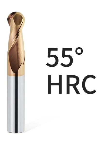 R1.75XD4X50L HRC55 Bilyalı Uçlu Freze Tungsten Karbür Kesici Cnc Router Bit Freze Aracı HRC45 55 65 2 Flüt Cnc Torna Tezgahı (Yurt Dışından)