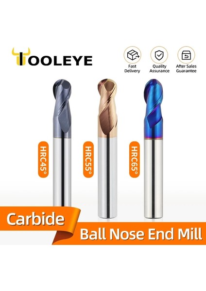 R1.75XD4X50L HRC55 Bilyalı Uçlu Freze Tungsten Karbür Kesici Cnc Router Bit Freze Aracı HRC45 55 65 2 Flüt Cnc Torna Tezgahı (Yurt Dışından)