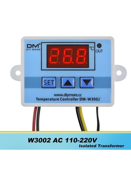 Ac 110V-220V Iso W3002 Dijital Sıcaklık Kontrol Cihazı Termostat Ac 110V 220V Termoregülatör Akvaryum Kuluçka Sıcaklık Regülatörü (Yurt Dışından)
