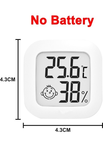 Beyaz Mini Termometre Higrometre Gülümseme Yüzü Kapalı Bebek Odası Elektronik Termometre Higrometre Sıcaklık Ölçer -50-+70°c 10%-99%rh (Yurt Dışından)