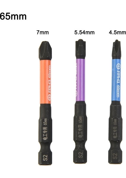 2 Adet 3 Adet 65/110MM Manyetik Özel Oluklu Çapraz Tornavida Bit Toplu Kafa Somun Sürücüleri Fph1 Fph2 Fph3 Soket Anahtarı Elektrikli El Aletleri (Yurt Dışından)