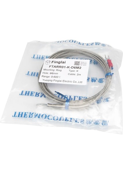 K 8mm Delik FTARR01 K E Tipi 2m Metal Ekranlama Kablosu 5mm 6mm 8mm 14MM Çaplı Delik Halka Başlı Termokupl Sıcaklık Sensörü (Yurt Dışından) fırsatları