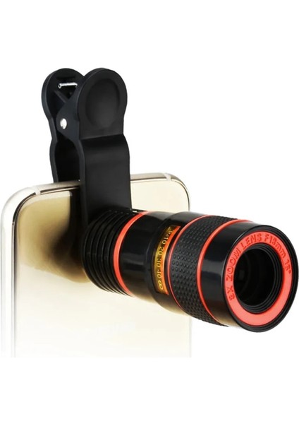 Beyaz Cep Telefonu Kamera Teleskop Lensi Iphone/telefon Lensi Için Klipsli Dslr Evrensel Ürün Hd 8x Optik Zoom Sağlayabilir (Yurt Dışından)