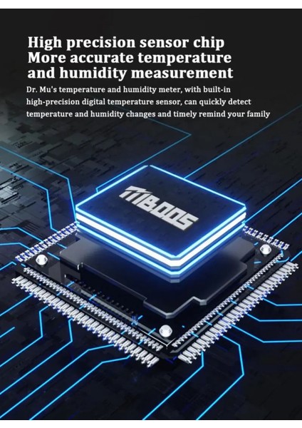B Kapalı Mini Termometre Higrometre Oturma Odası LCD Dijital Sıcaklık Nem Ölçer Sensörü Hava Istasyonu Ölçer Aracı (Yurt Dışından)