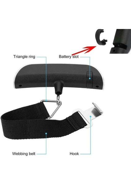 Kayış ile 50 kg 10G Dijital Ölçekli Elektronik Denge Cep Bagaj Asılı Ölçekli Bavul Seyahat Tartı Bagaj Çantası Ağırlık Aracı (Yurt Dışından) modelleri