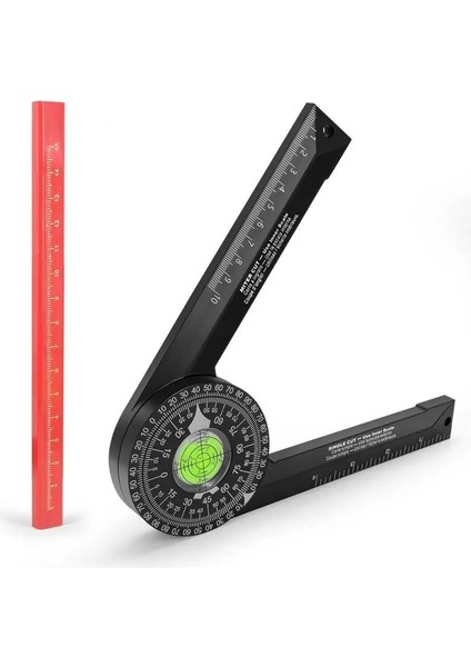 01 Profesyonel Diy Ölçme Aracı Ağaç Işleme Özellikli Hassas Konik Açıölçer Gönye Testere Evrensel Açı Bulucu 360° Açı (Yurt Dışından) fiyatları