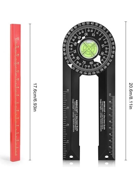01 Profesyonel Diy Ölçme Aracı Ağaç Işleme Özellikli Hassas Konik Açıölçer Gönye Testere Evrensel Açı Bulucu 360° Açı (Yurt Dışından) fırsatları