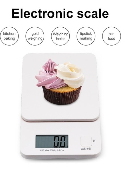 Siyah 3kg/0.1g Mutfak Terazisi Yemek Pişirmek Için Pişirme Gıda Ölçeği Beyaz Plastik Denge Basit Yaygın Kullanım Etkili Günlük Yaşam (Yurt Dışından) fırsatları