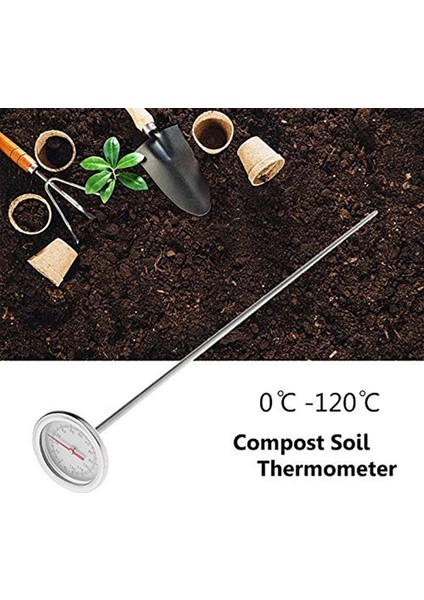 50CM Kompost Toprak Test Cihazı Ölçer Ölçüm Probu Premium Paslanmaz Çelik Kompost Toprak Termometresi Bahçe Arka Bahçe 0-120 Santigrat (Yurt Dışından) modelleri