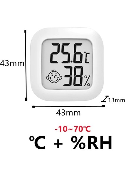 Mini LCD Dijital Kapalı Uygun Sıcaklık Sensörü Nem Ölçer Ölçer Aletleri Kablo Termometre Higrometre Sıcaklık (Yurt Dışından)