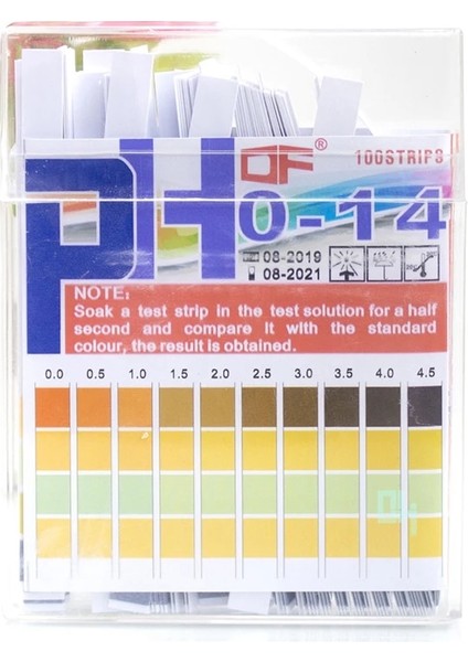 B 100 Adet Ph0-14 Test Kağıdı Laboratuvar Ev Ph Test Şeritleri Göstergesi Bilimsel Turnusol Alkali Asit Test Ph Test Ölçer (Yurt Dışından)
