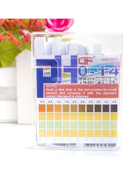 B 100 Adet Ph0-14 Test Kağıdı Laboratuvar Ev Ph Test Şeritleri Göstergesi Bilimsel Turnusol Alkali Asit Test Ph Test Ölçer (Yurt Dışından)