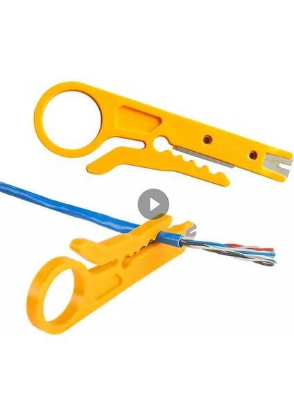 Sarı Kablo Tel Sıyırma Tel Kesici Sıkma Aracı Çok Striptizci Bıçak Crimper Pense Mini Taşınabilir Decrustation Elektrik Düz (Yurt Dışından) fırsatları