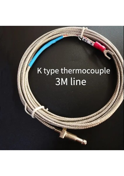 K Tipi 3m K PT100 Tipi Termokupl Probu 3-Wire M8 Termostat REX-C100 Için Konu Sıcaklık Sensörü (Yurt Dışından)