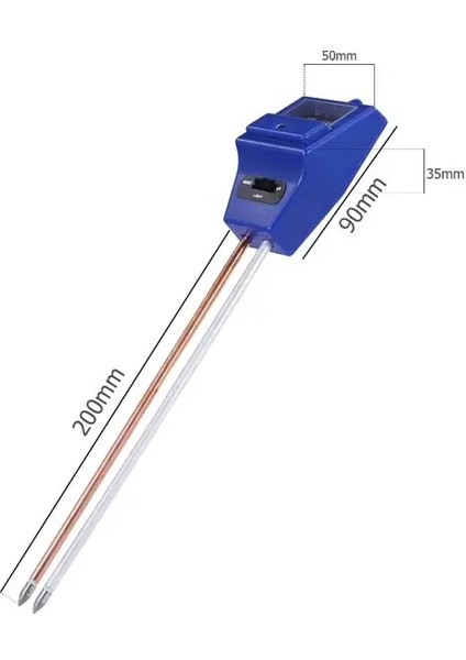 Mavi 3 In 1 Toprak Ph Ölçer Saksı Higrometre Toprak Test Cihazı Bitkiler Büyüme Nem Işık Yoğunluğu Ölçer Enstrüman Bahçe Aletleri (Yurt Dışından)