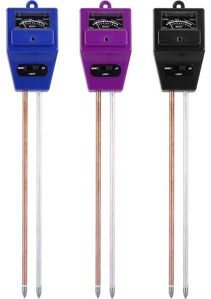 Mavi 3 In 1 Toprak Ph Ölçer Saksı Higrometre Toprak Test Cihazı Bitkiler Büyüme Nem Işık Yoğunluğu Ölçer Enstrüman Bahçe Aletleri (Yurt Dışından) modelleri