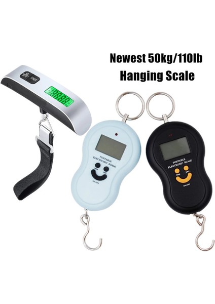 Model 3 Taşınabilir 50KG 10G Asılı Ölçek Dijital Terazi Arka Işık Elektronik Balıkçılık Ağırlıkları Cep Ölçeği Bagaj Terazileri Siyah (Yurt Dışından) fiyatları