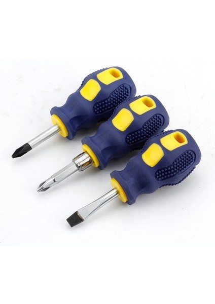 Çift Kullanımlı 1 Adet Mini Tornavida Çok Fonksiyonlu Çapraz Şekilli Tornavida Oluklu Düz Dıy Onarım Araçları Manyetik Kısa Küçük Tornavida (Yurt Dışından)