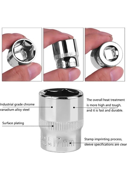 12MM 1 Adet 6-22MM 3/8 Inç Altıgen Lokma Anahtar Kafa Tuşları Lokma Anahtar Metrik Çift Uçlu Altıgenler Kol Cırcır Anahtarı Oto Tamir (Yurt Dışından)