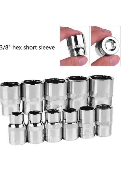 12MM 1 Adet 6-22MM 3/8 Inç Altıgen Lokma Anahtar Kafa Tuşları Lokma Anahtar Metrik Çift Uçlu Altıgenler Kol Cırcır Anahtarı Oto Tamir (Yurt Dışından)