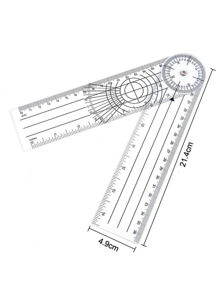 Tip 1 0-360 Derece Gonyometre Açısı Tıbbi Omurga Açısı Cetvel Açı Inklinometre Cetvel Iletki Açı Bulucu Ölçme Aracı (Yurt Dışından)