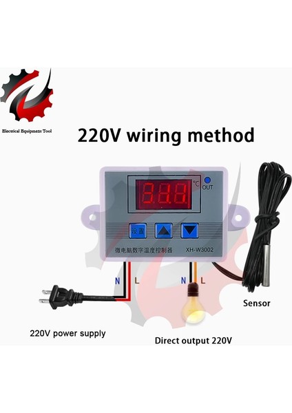 XH-W3002 AC110-220V XH-W3002 AC110V-220V DC12V/24V Sıcaklık Kontrol Cihazı LED Dijital Kontrol Termostatı Mikrobilgisayar Anahtarı Termoregülatör Sensörü (Yurt Dışından)
