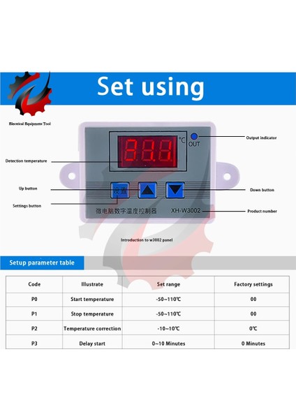 XH-W3002 AC110-220V XH-W3002 AC110V-220V DC12V/24V Sıcaklık Kontrol Cihazı LED Dijital Kontrol Termostatı Mikrobilgisayar Anahtarı Termoregülatör Sensörü (Yurt Dışından)