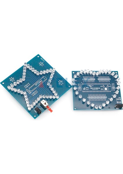 Beş Köşeli Yıldız 1 Dıy Elektronik Kiti Kalp Şekli Renkli Parlama LED Rgb Modülü Aşk Su Işığı STC89C52 51 Arduino Için Tek Çipli Mikrobilgisayar (Yurt Dışından) modelleri