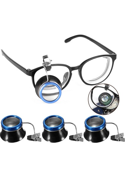 10X B 20X 10X 5x Klipsli Gözlük Büyüteç Loupes Büyüteç Lens Taşınabilir Saat Onarım Aracı Saatçiler Büyüteç Kuyumcular Araçları (Yurt Dışından) fırsatları