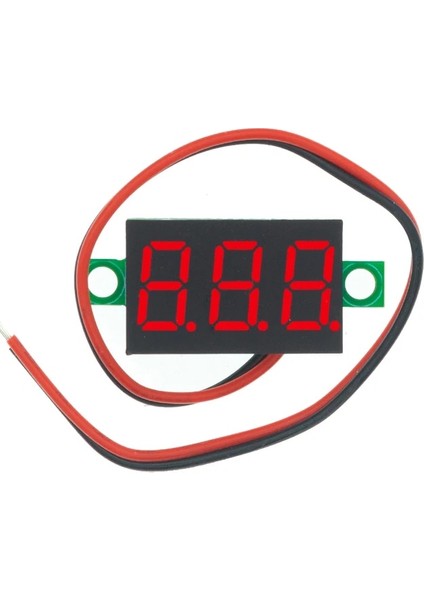 2WIRE Kırmızı 0.36 Inç 2/3 Wire 0.36'' Dc 4.5-30V 3 Haneli Ekran Voltmetre Mini LED Dijital Panel Gerilim Ölçer Enstrüman Kırmızı/mavi/yeşil (Yurt Dışından)