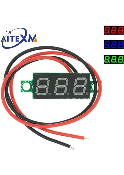 2WIRE Kırmızı 0.36 Inç 2/3 Wire 0.36'' Dc 4.5-30V 3 Haneli Ekran Voltmetre Mini LED Dijital Panel Gerilim Ölçer Enstrüman Kırmızı/mavi/yeşil (Yurt Dışından) fiyatları