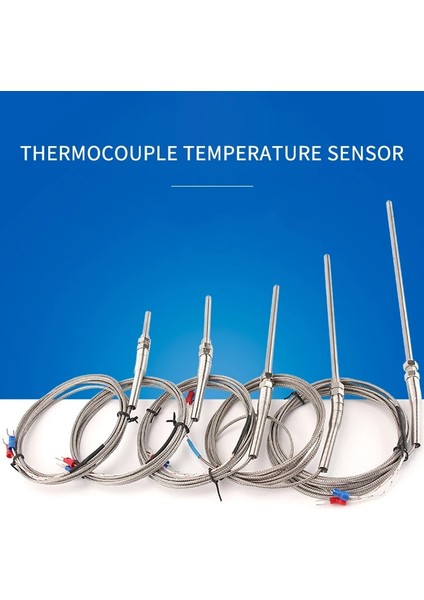 Tel 1m K Tipi Termokupl Paslanmaz Çelik Prob Termokupl 100MM 1m 2m 3m 4m Kablo Uzunluğu, Termokupl 0 ~ 400C Sıcaklık Sensörü (Yurt Dışından) modelleri