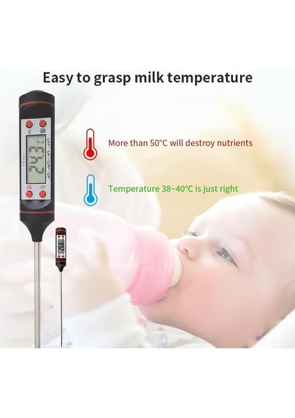 Beyaz Mutfak Yağı Termometre Iğne Gıda Termometresi Anında Okuma Et Sıcaklık Ölçer Test Cihazı Izgara Barbekü Mutfak Için Probu ile (Yurt Dışından) modelleri