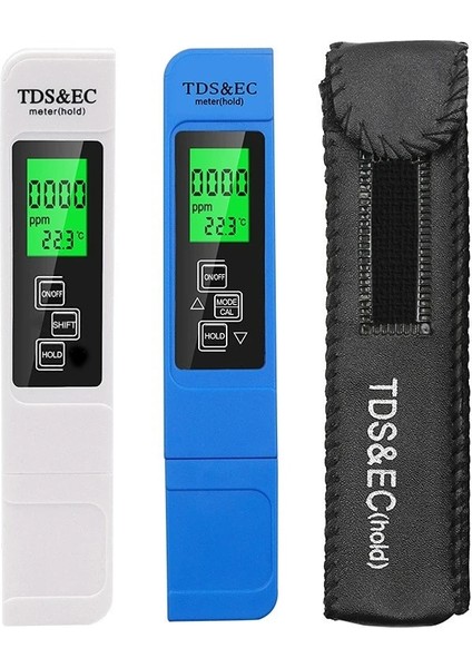 Mavi Işıklı Yeni Üçü Bir Arada Dijital Su Kalitesi Test Cihazı Ölçer Aralığı 0-9990 Çok Fonksiyonlu Su Saflığı Sıcaklık Ölçer Ph Test Cihazı (Yurt Dışından) fiyatları