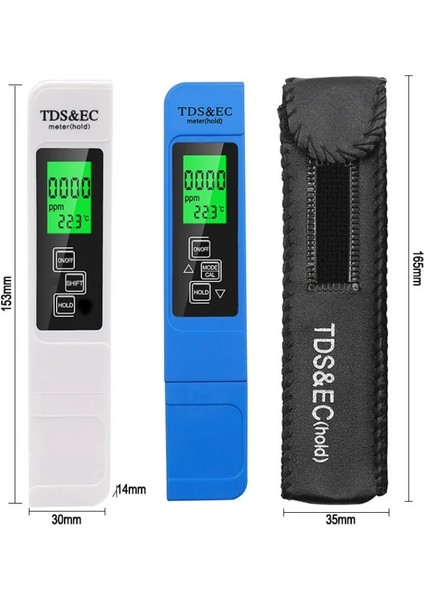 Mavi Işıklı Yeni Üçü Bir Arada Dijital Su Kalitesi Test Cihazı Ölçer Aralığı 0-9990 Çok Fonksiyonlu Su Saflığı Sıcaklık Ölçer Ph Test Cihazı (Yurt Dışından) modelleri