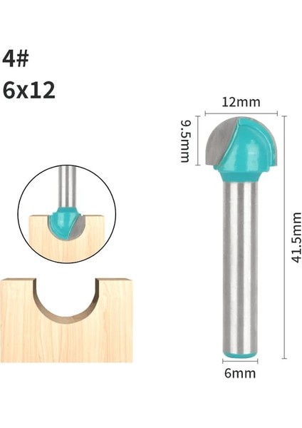 6X12 Yusun 1 Adet 6mm Shank Yeşil Koy Kutusu Bit Yönlendirici Bit Ağaç Işleme Freze Ahşap Için Kesici Bit Yüz Değirmeni Karbür Kesici Uç Freze (Yurt Dışından)