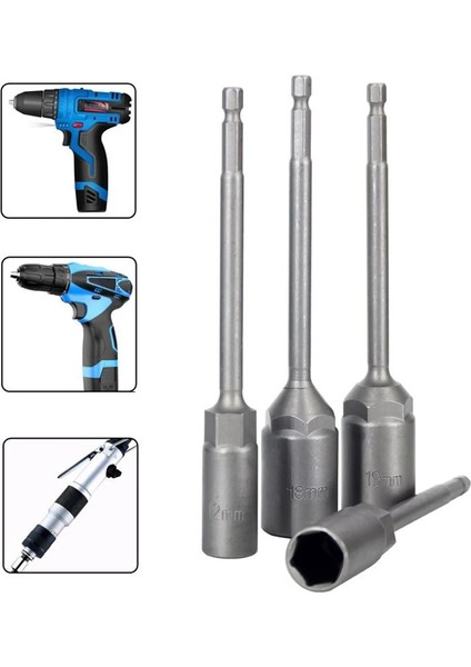 10MM 1 Adet Uzunluk 150MM Altıgen Somun Sürücü Matkap Ucu Adaptörü Soket Anahtarı Uzatma Kol Adaptörü Elektrikli Tornavida Kolu (Yurt Dışından)