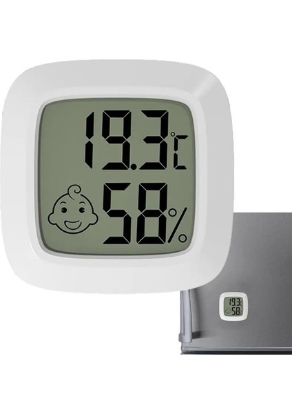 Dijital Termometre Nem Sensörü Dijital Oda Termometresi Higrometre Nem Ölçer LCD Ekranlı Duvar Asılı Higrometre (Yurt Dışından)