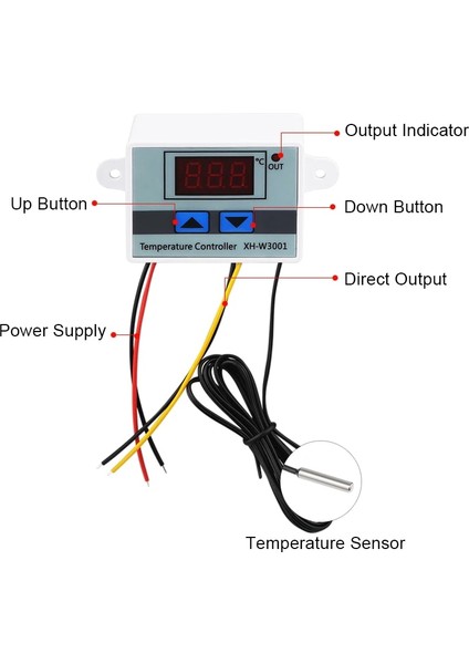 Sadece Hat XH-W300110A Dijital Sıcaklık Kontrol Cihazı Kaliteli Termal Regülatör Termokupl Termostat LCD Ekranlı 12V 24V 110V 220V (Yurt Dışından) fırsatları